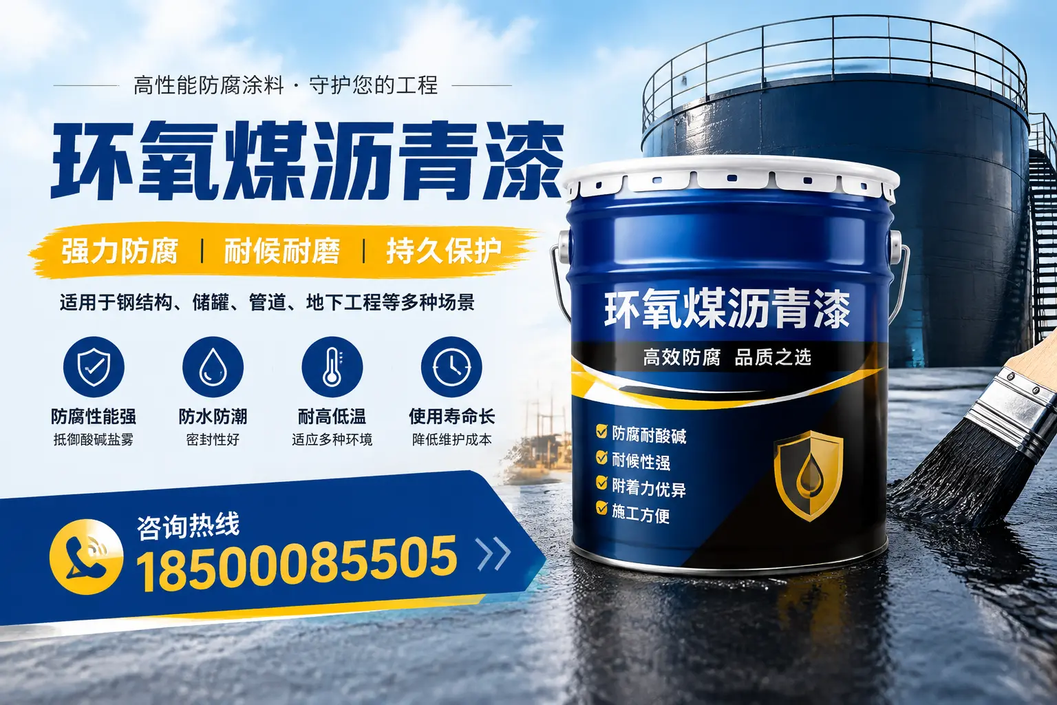 环氧煤沥青漆在工业中的应用，十堰企业的选择